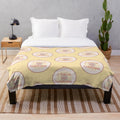 Plush sunflower embroidered blanket for mental health and self-care