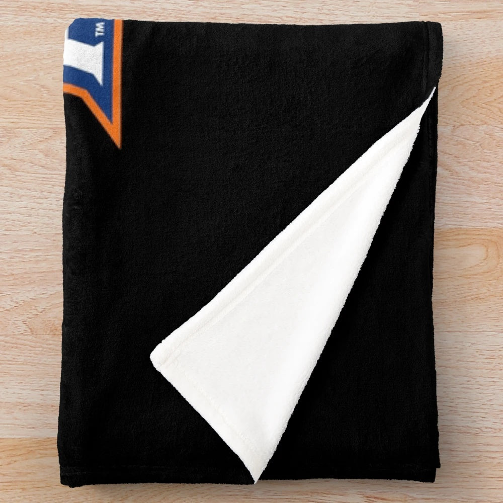 Soft and cozy plush blanket with SUNY New Paltz hawks design