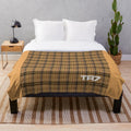 Triumph TR7 inspired tartan plush blanket