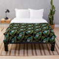 Plush blanket with Tropic Thunder inspired skull design