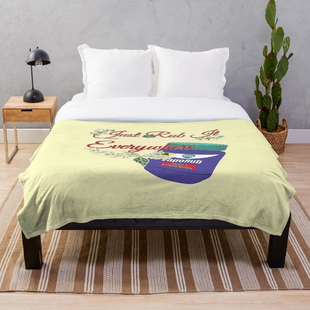Vicks Vaporub Plush Blanket for Multipurpose Household Use