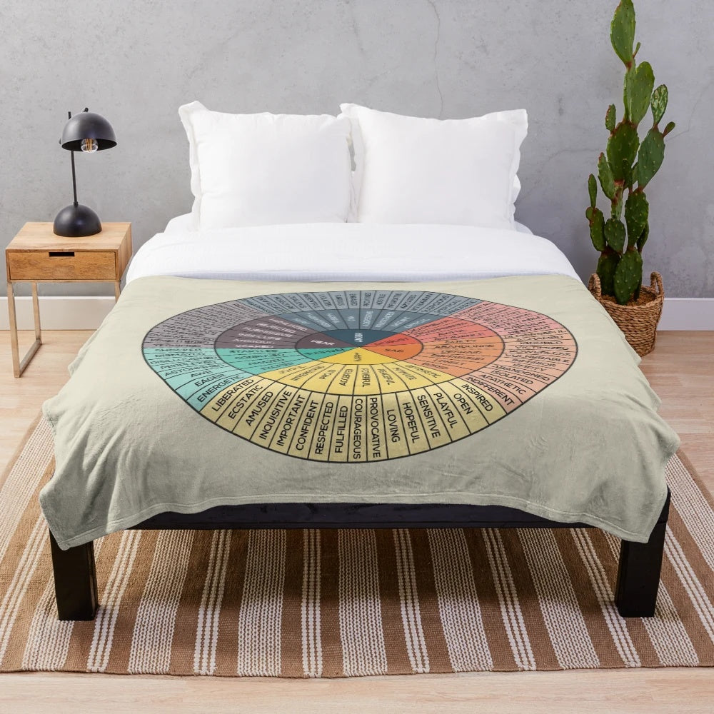 Wheel of Emotions Plush Blanket