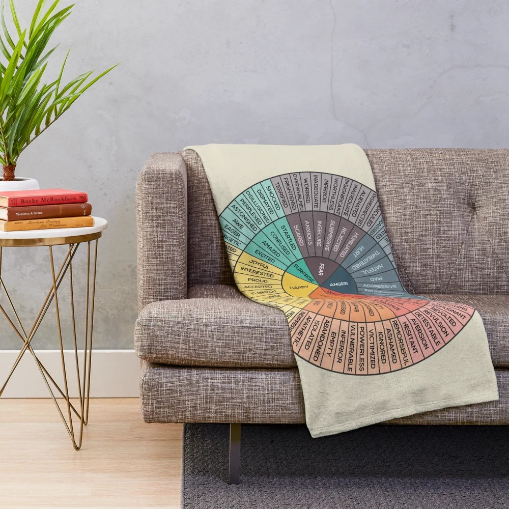 Wheel of Emotions Plush Blanket