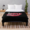 Cozy plush blanket with "Wine makes everything better" design for wine enthusiasts