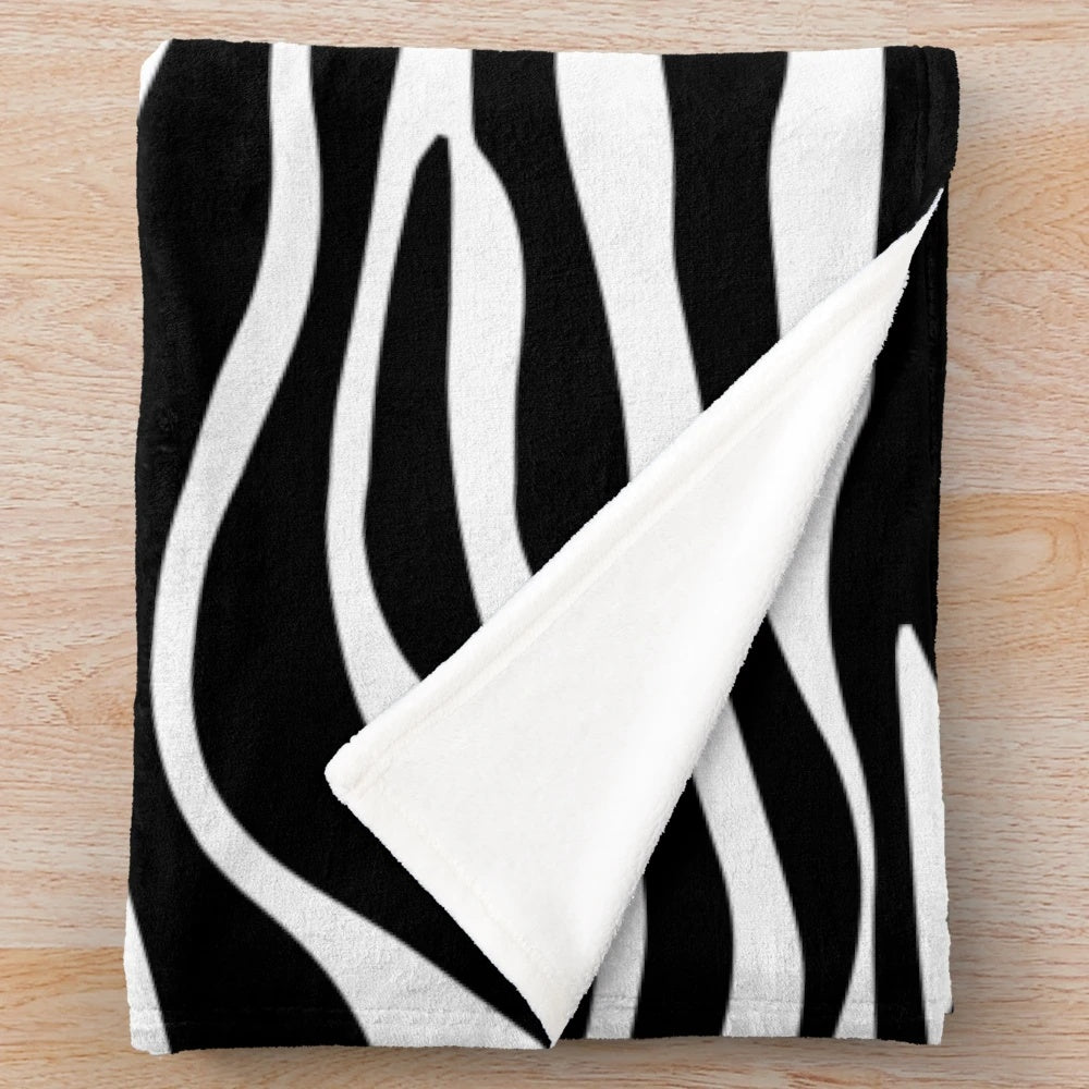 Soft and Plush Zebra Skin Pattern Blanket