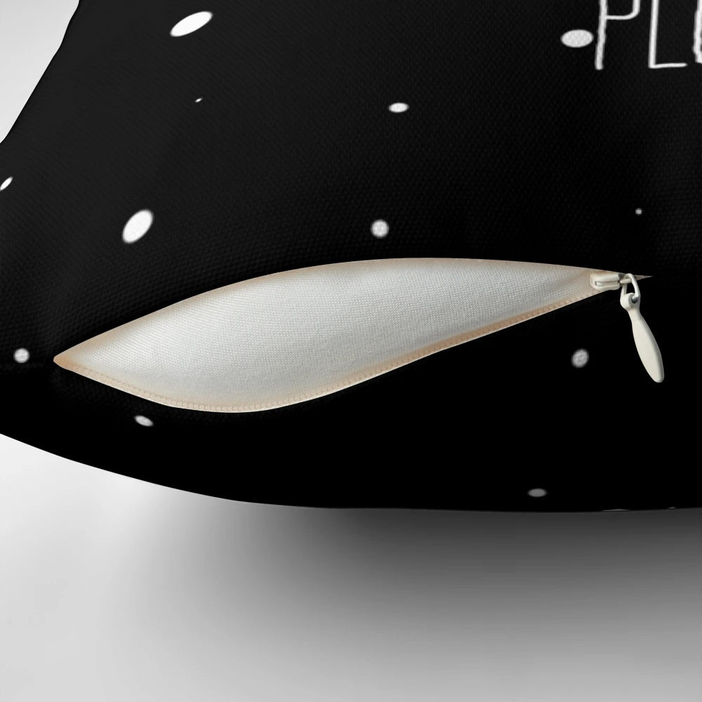 A soft, plush Pluto-themed pillow with a cute, kawaii design for space-inspired home decor.