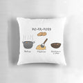 PO-TA-TOES" Lord of the Rings inspired potato-themed throw pillow with Samwise Gamgee and Gollum quotes