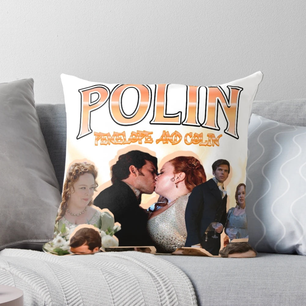 Polin Pillow featuring cute illustrations of characters from a popular TV show