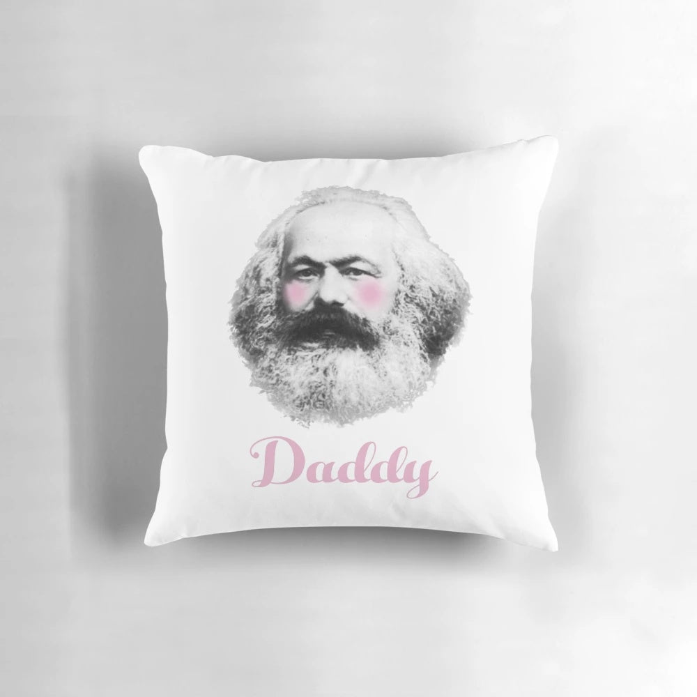 Karl Marx Themed Decorative Pillow