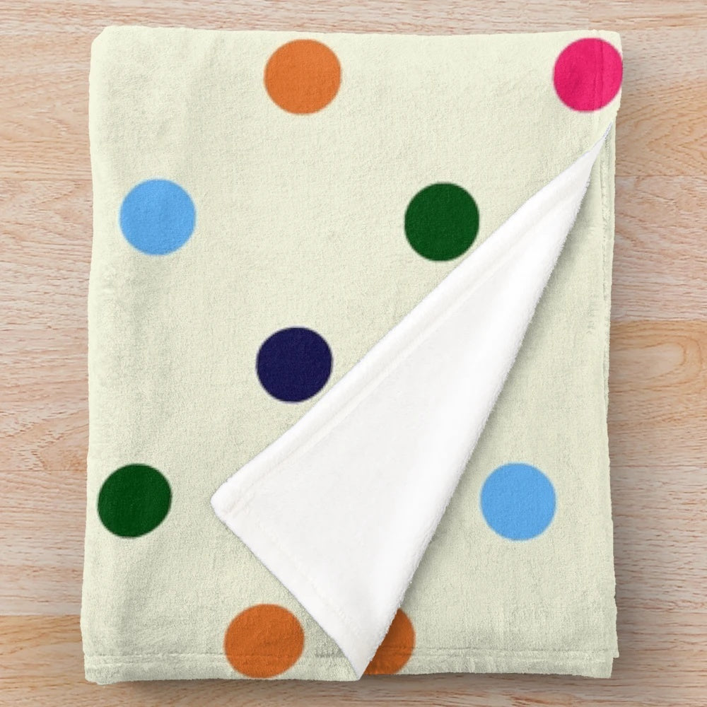 Polka dot plush blanket with Tyler The Creator's Golf Le Fleur design