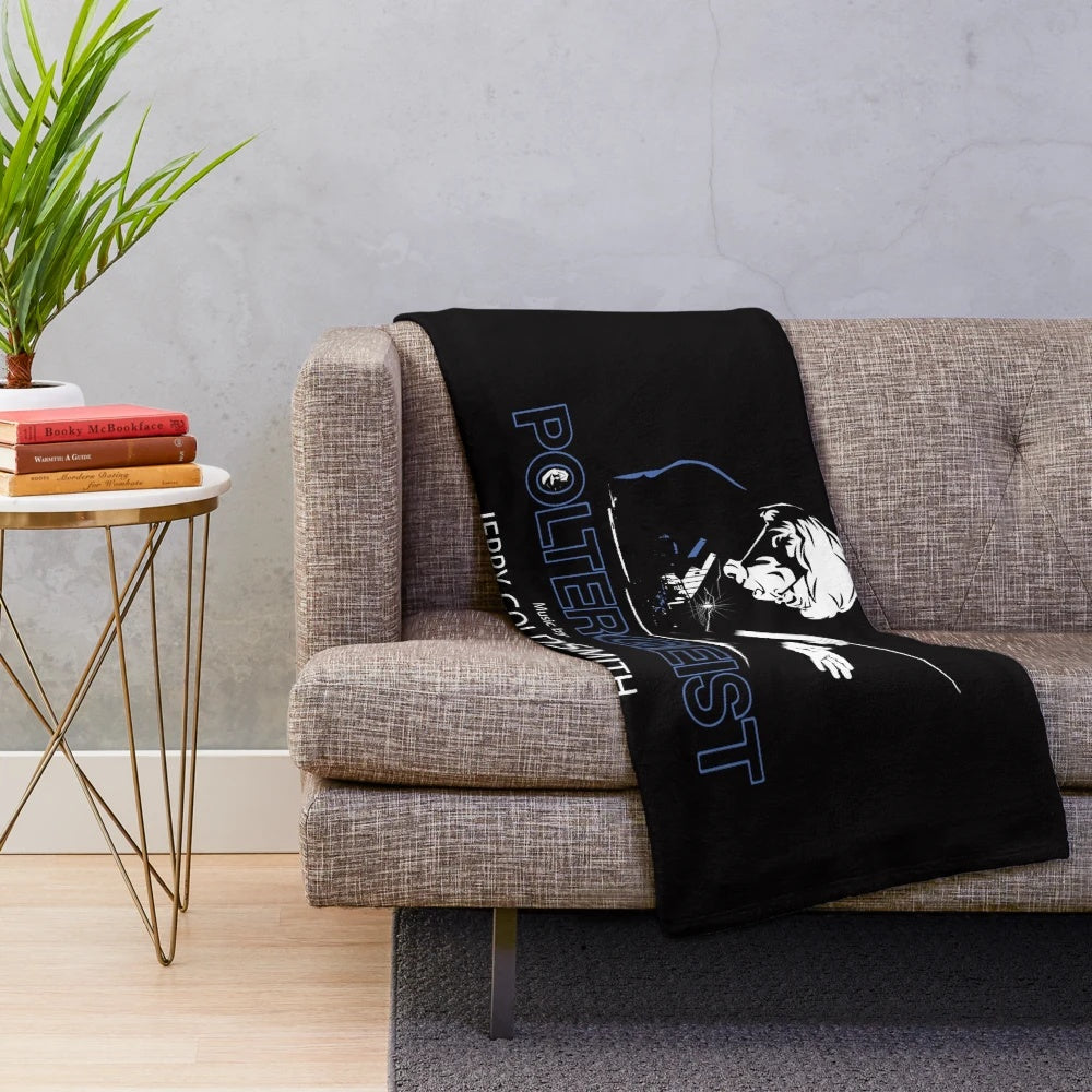 Poltergeist-Inspired Plush Blanket featuring the iconic horror movie soundtrack by composer Jerry Goldsmith