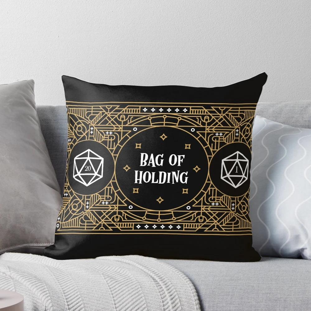 Polyhedral dice bag of holding for Dungeons and Dragons and other tabletop roleplaying games