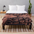 Tongan tapa design plush blanket