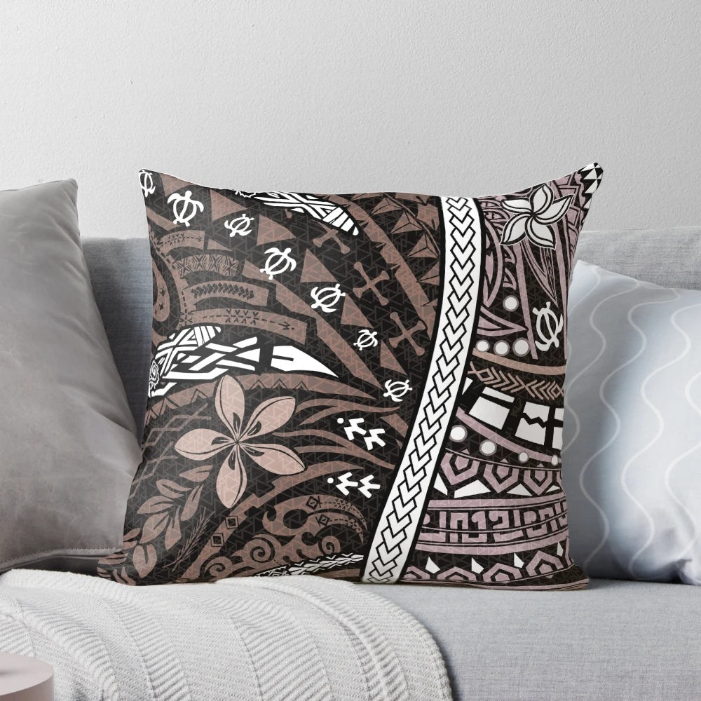 Polynesian tribal artboard 2036 pillow featuring Samoan, Hawaiian, and French Polynesian design elements