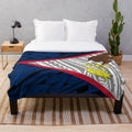 Polynesian tribal flag plush blanket with beautiful and vibrant design