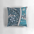 Vibrant Polynesian tribal Hawaiian art printed on a soft, durable pillow
