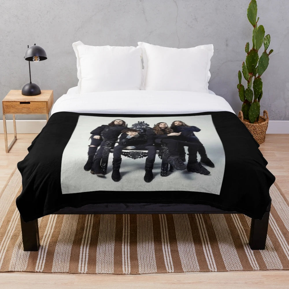 Polyphia inspired plush blanket with band logo and artwork