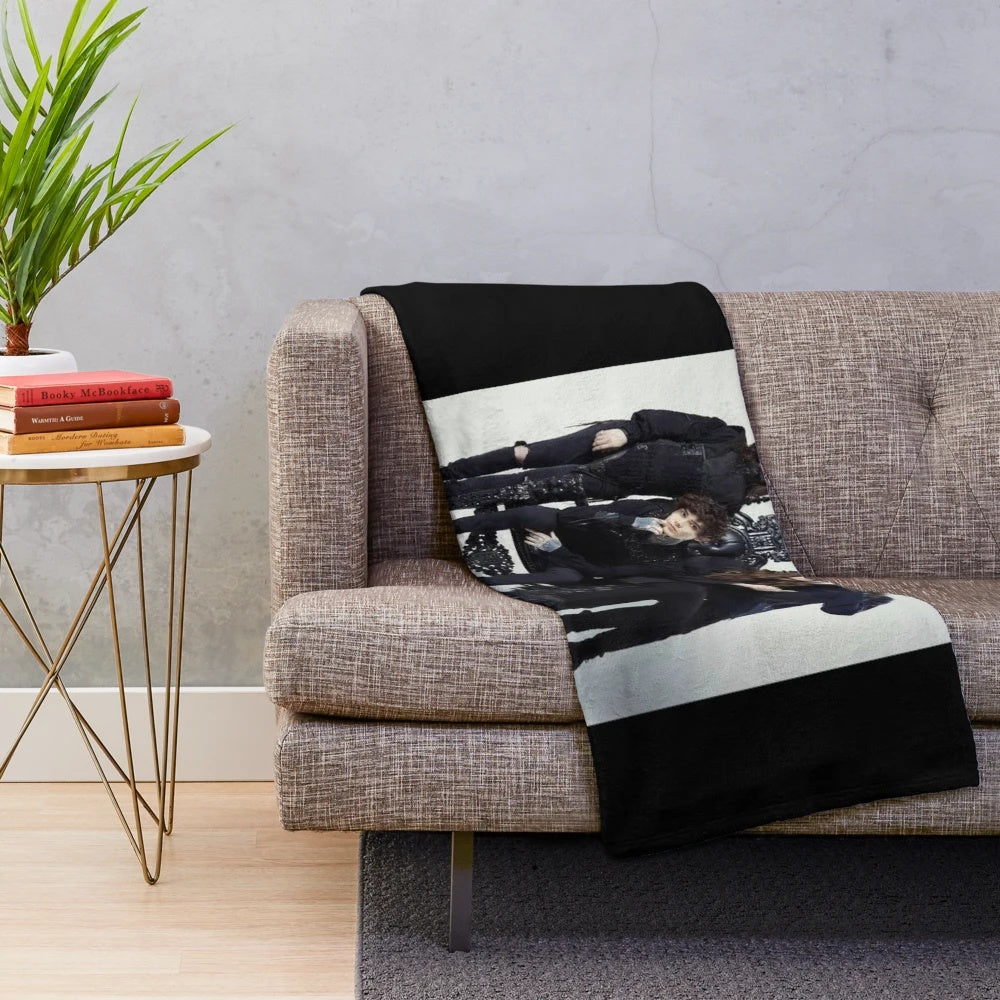 Polyphia inspired plush blanket with band logo and artwork