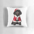 Poodle Christmas Pillow with Festive Décor