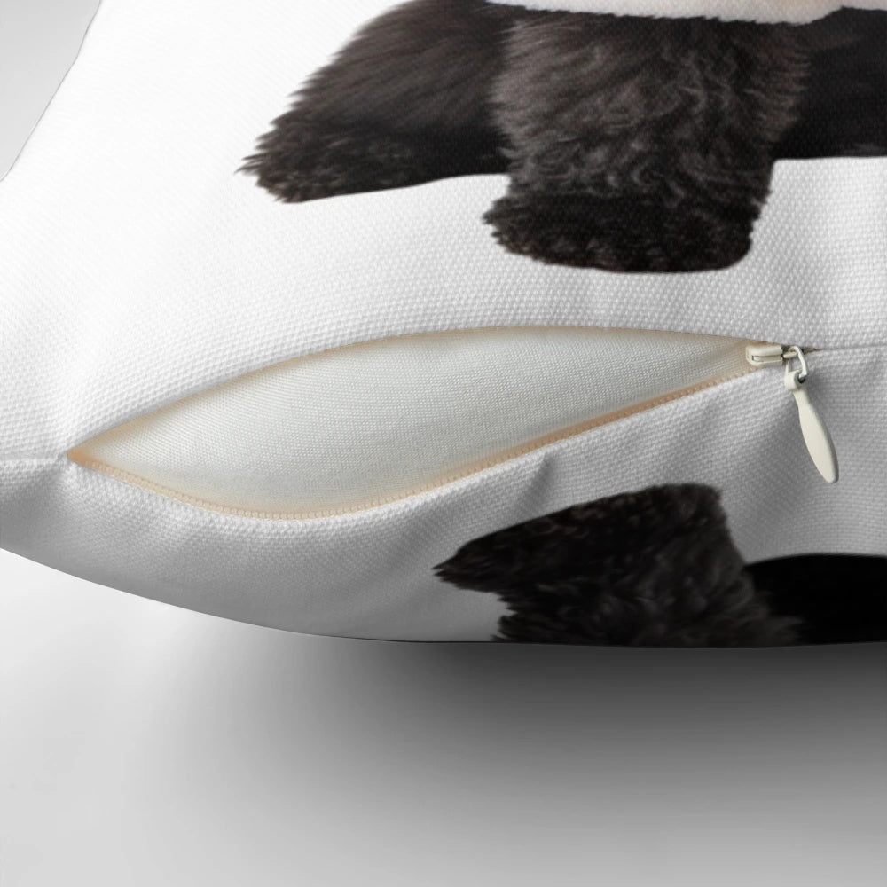Poodle Christmas Pillow with Festive Décor