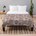 Poodle-inspired plush blanket with detailed, realistic design