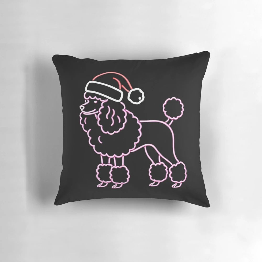 Poodle Neon Christmas T-Shirt with festive holiday design for poodle and dog lovers
