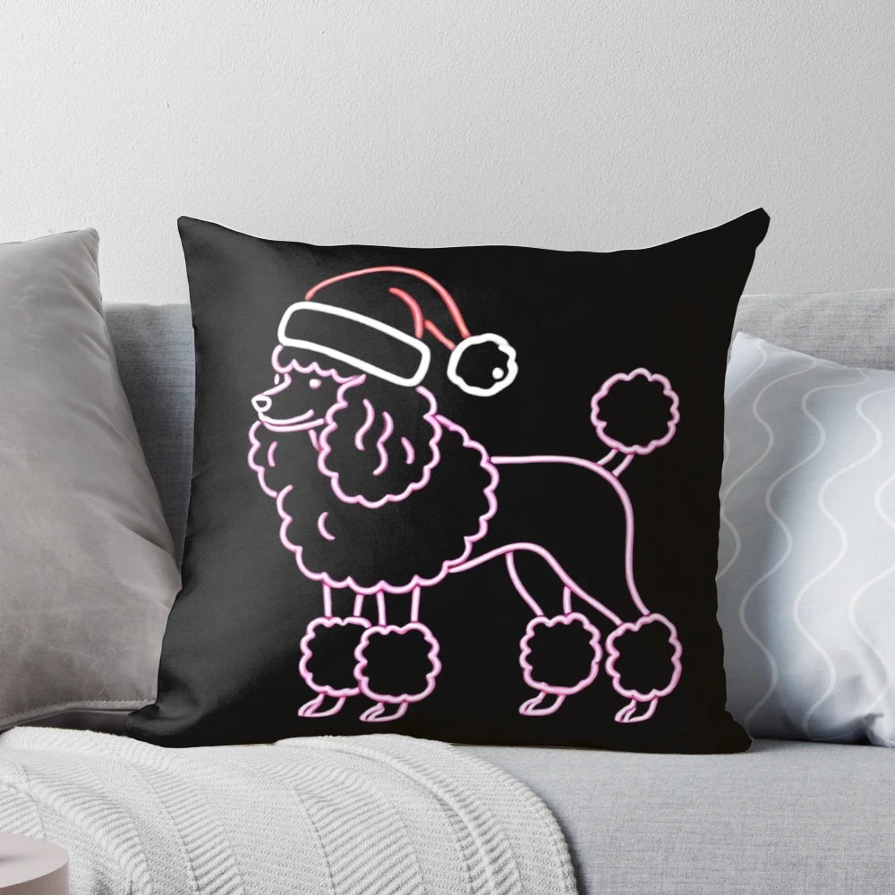 Poodle Neon Christmas T-Shirt with festive holiday design for poodle and dog lovers