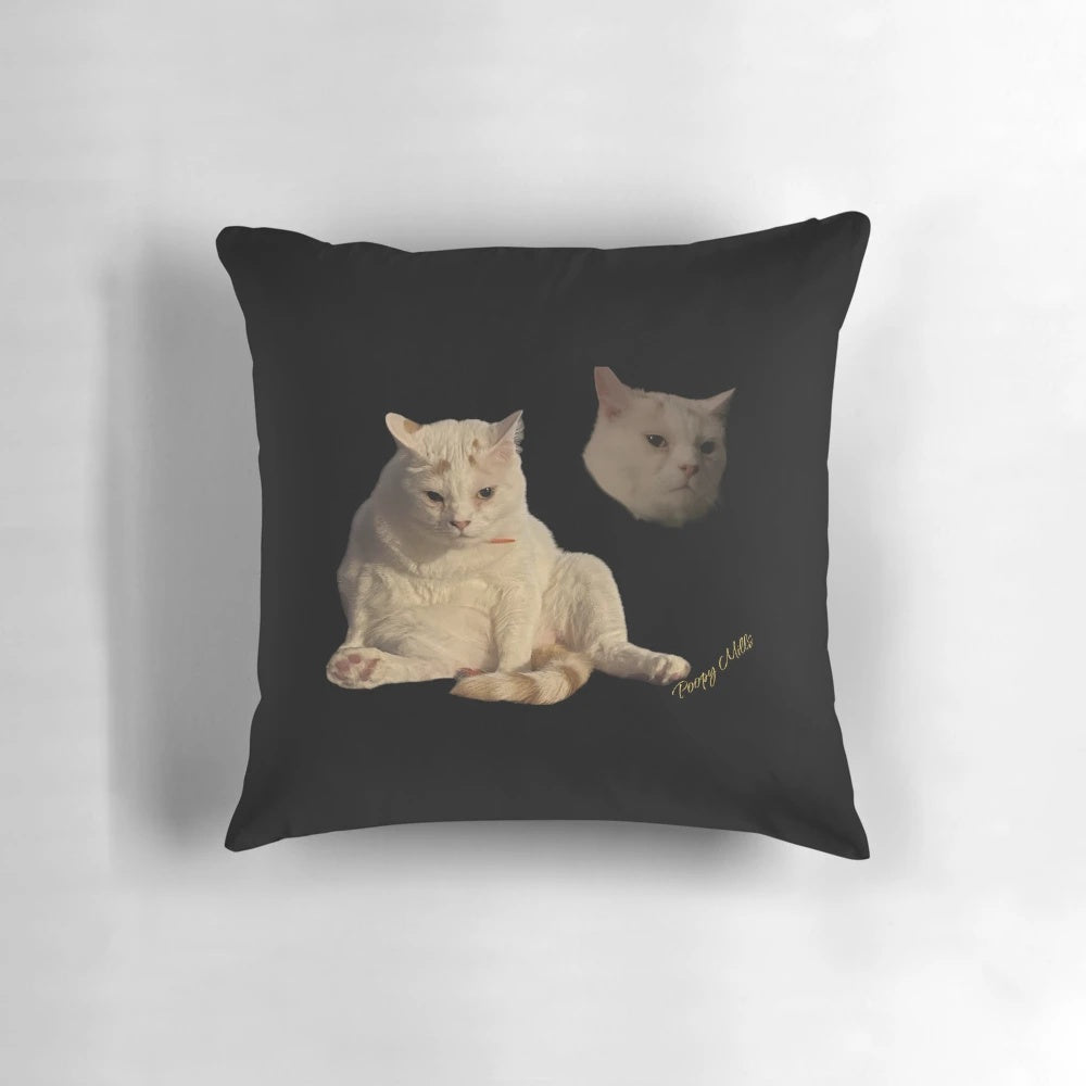 Poopy Portrait Pillow featuring a whimsical poop-themed portrait design