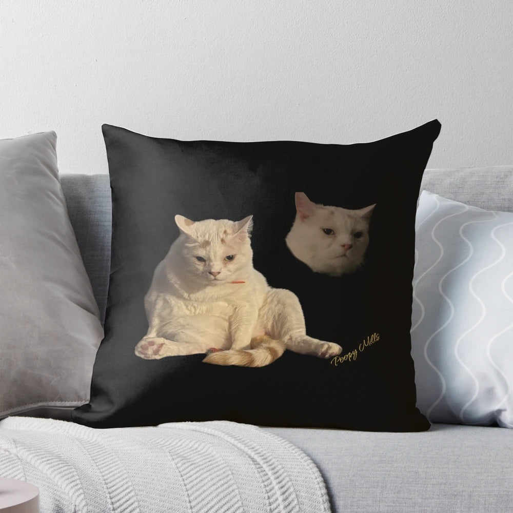 Poopy Portrait Pillow featuring a whimsical poop-themed portrait design