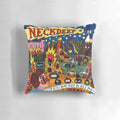 Pop punk-inspired decorative pillow featuring the album cover art from Neck Deep's "Life's Not Out To Get You"