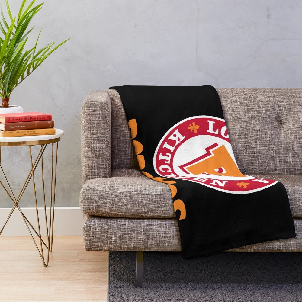 Popeyes logo plush blanket, offering a cozy and comfortable way to showcase your love for the popular fast-food brand.