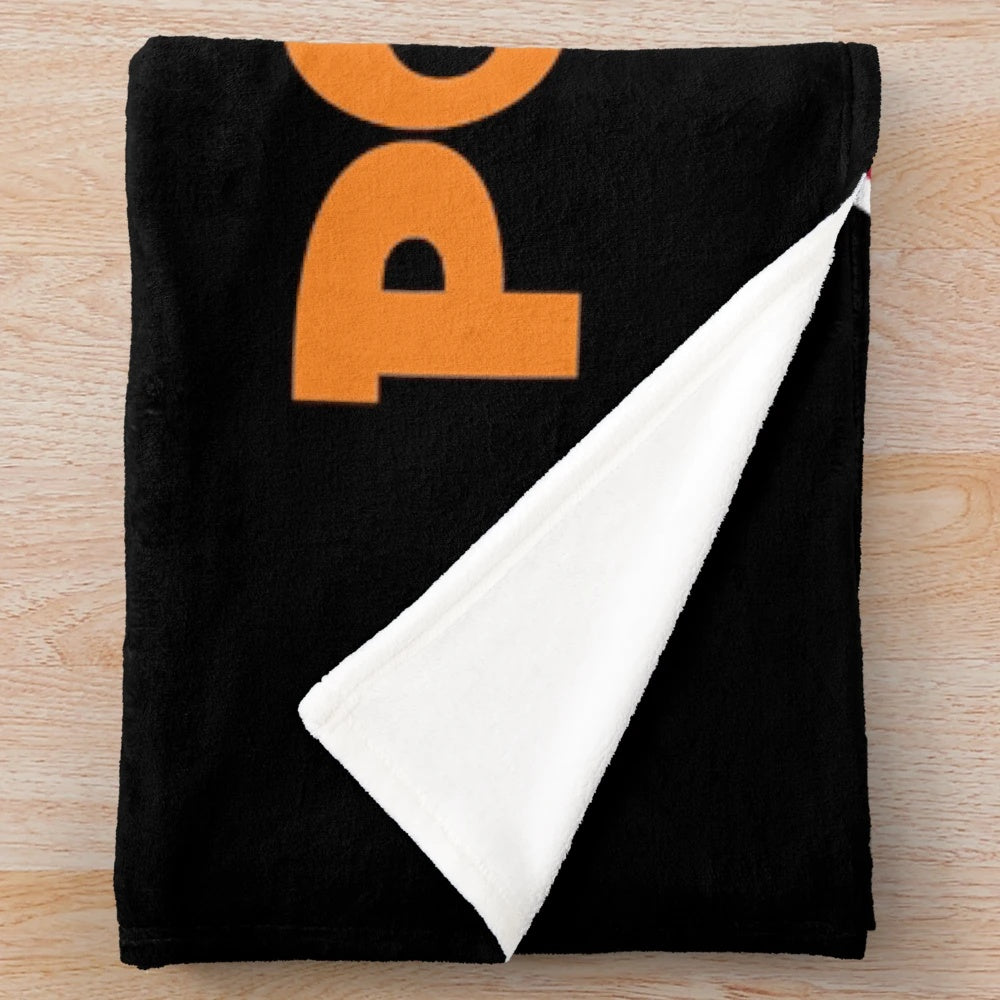 Popeyes logo plush blanket, offering a cozy and comfortable way to showcase your love for the popular fast-food brand.