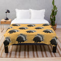 Porcupine plush blanket with soft, cozy material
