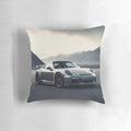 Porsche 911 GT3 silver sports car luxury pillow with high-performance design