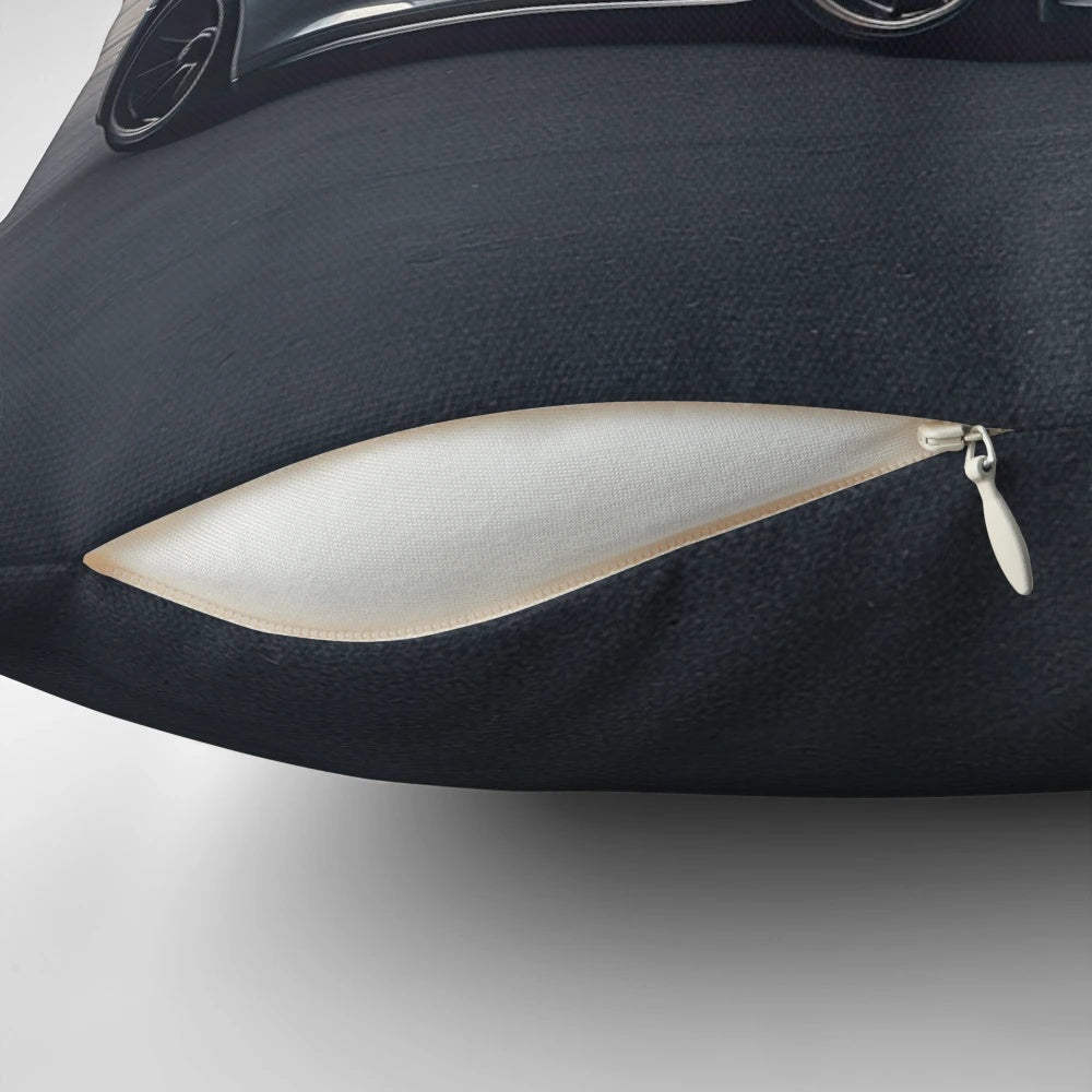 Porsche 911 GT3 silver sports car luxury pillow with high-performance design