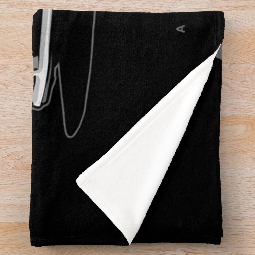 Porsche 911 turbo inspired plush blanket with illustration graphics