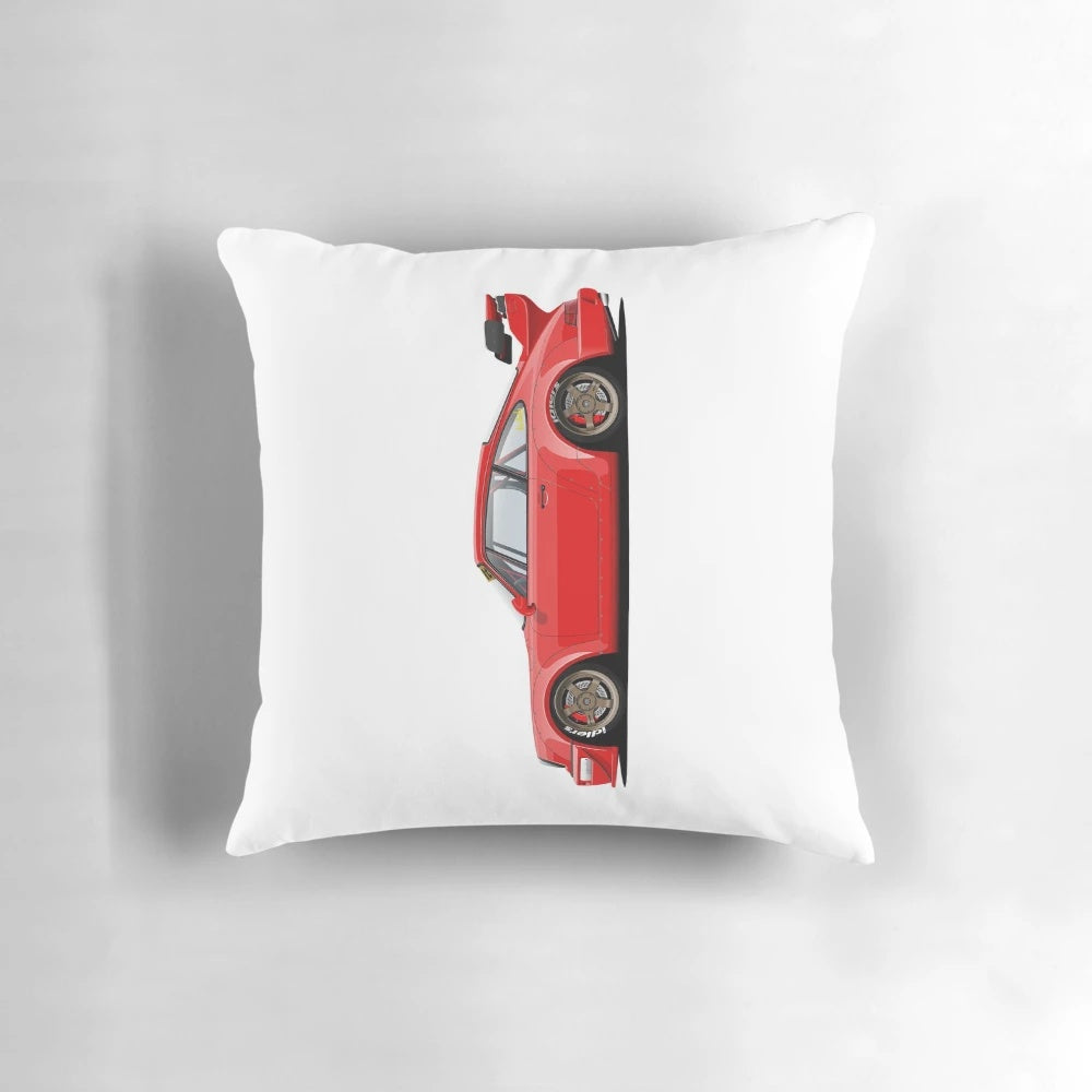 RWB 964 Pillow featuring Porsche 964 and Rauhweltbegriff design
