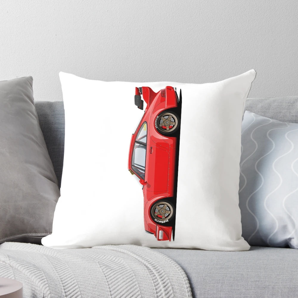 RWB 964 Pillow featuring Porsche 964 and Rauhweltbegriff design