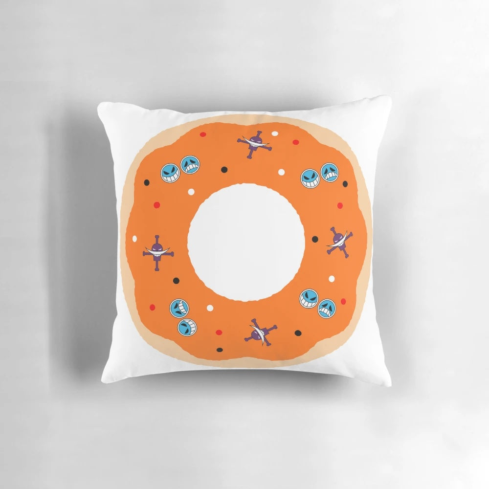 Portgas D. Ace Donut Pillow - Soft, Plush Anime Throw Pillow