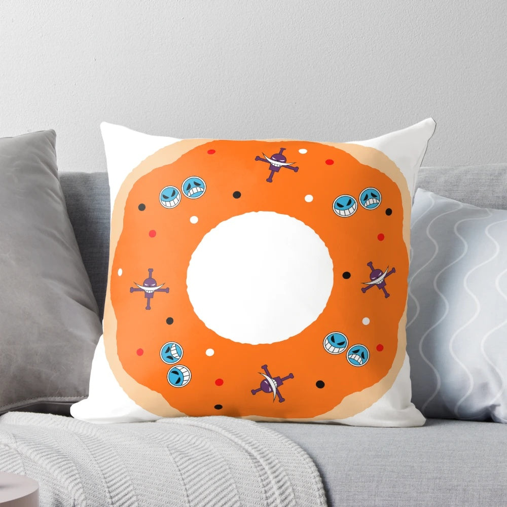Portgas D. Ace Donut Pillow - Soft, Plush Anime Throw Pillow