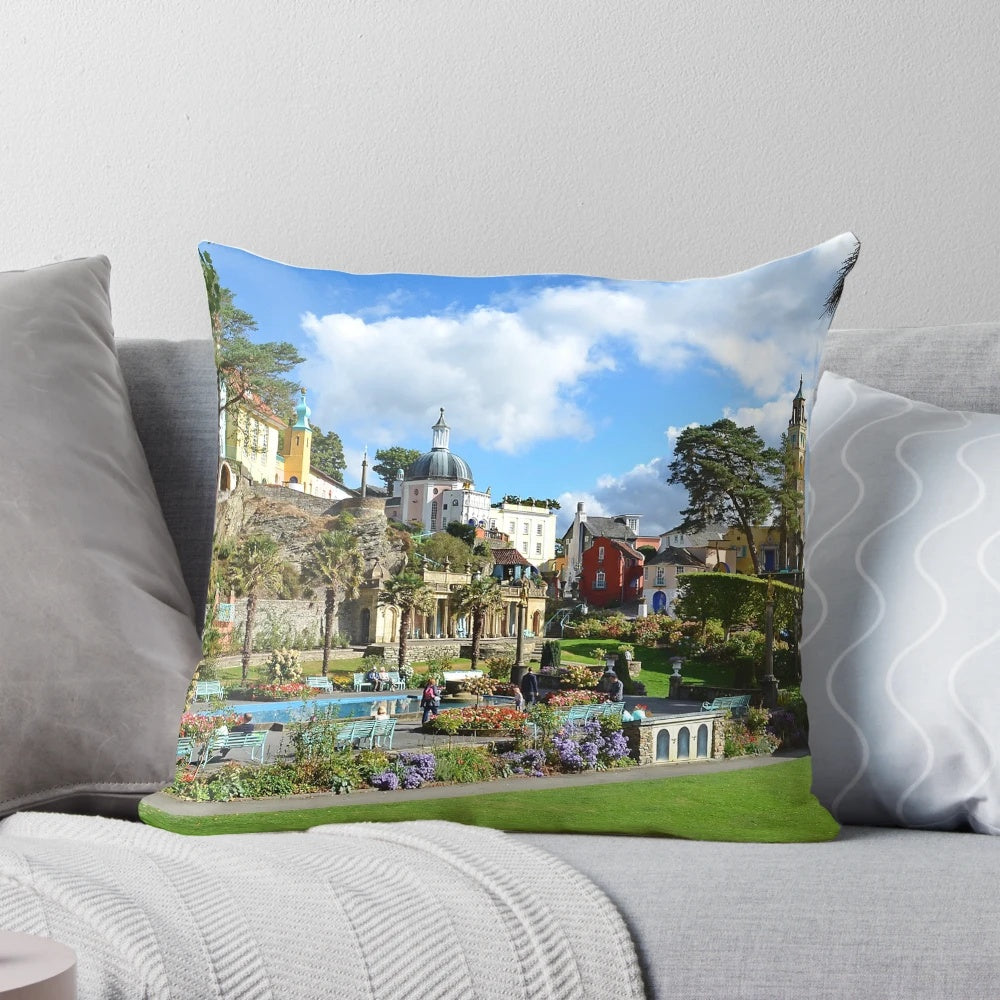 Portmeirion Wales Village Decorative Pillow