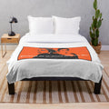 Portrait cinema plush blanket featuring aesthetic French film-inspired design