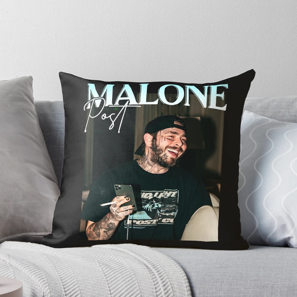 Post Malone Twelve Carat Tour Pillow featuring Ghost Malone design
