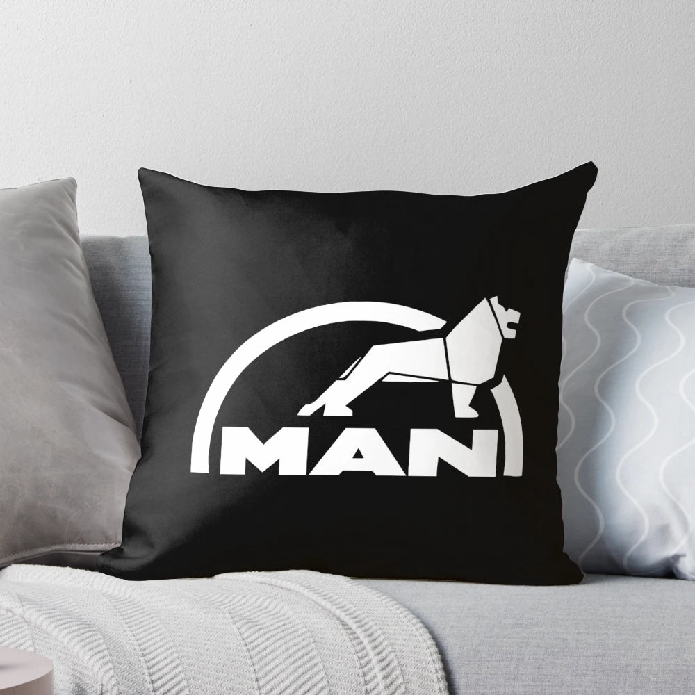 Soft and durable man-themed heavy truck pillow