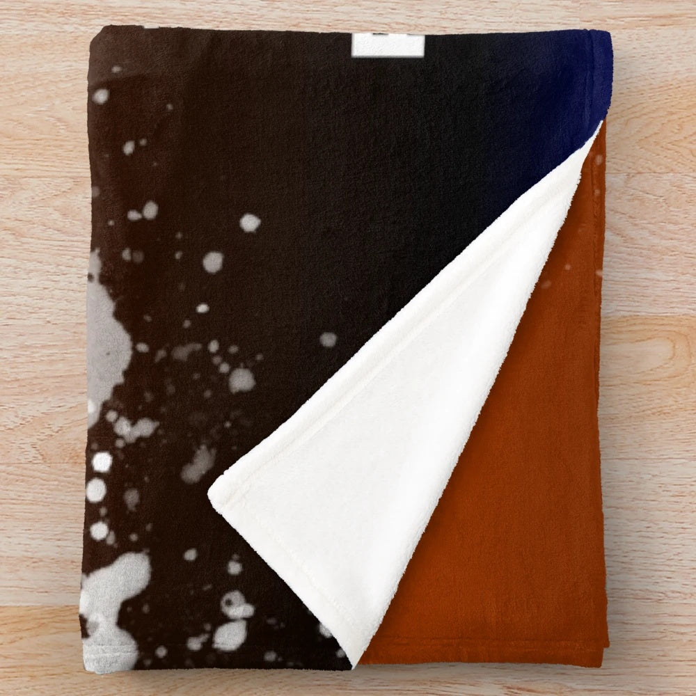 Powerlifting-themed plush blanket with deadlift design