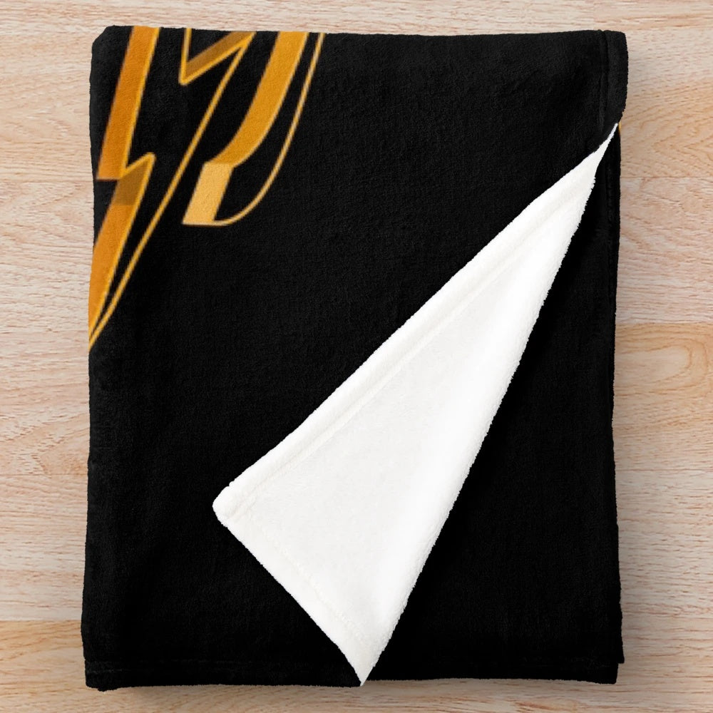 Powerlifting plush blanket with deadlift, squat, and bench press design