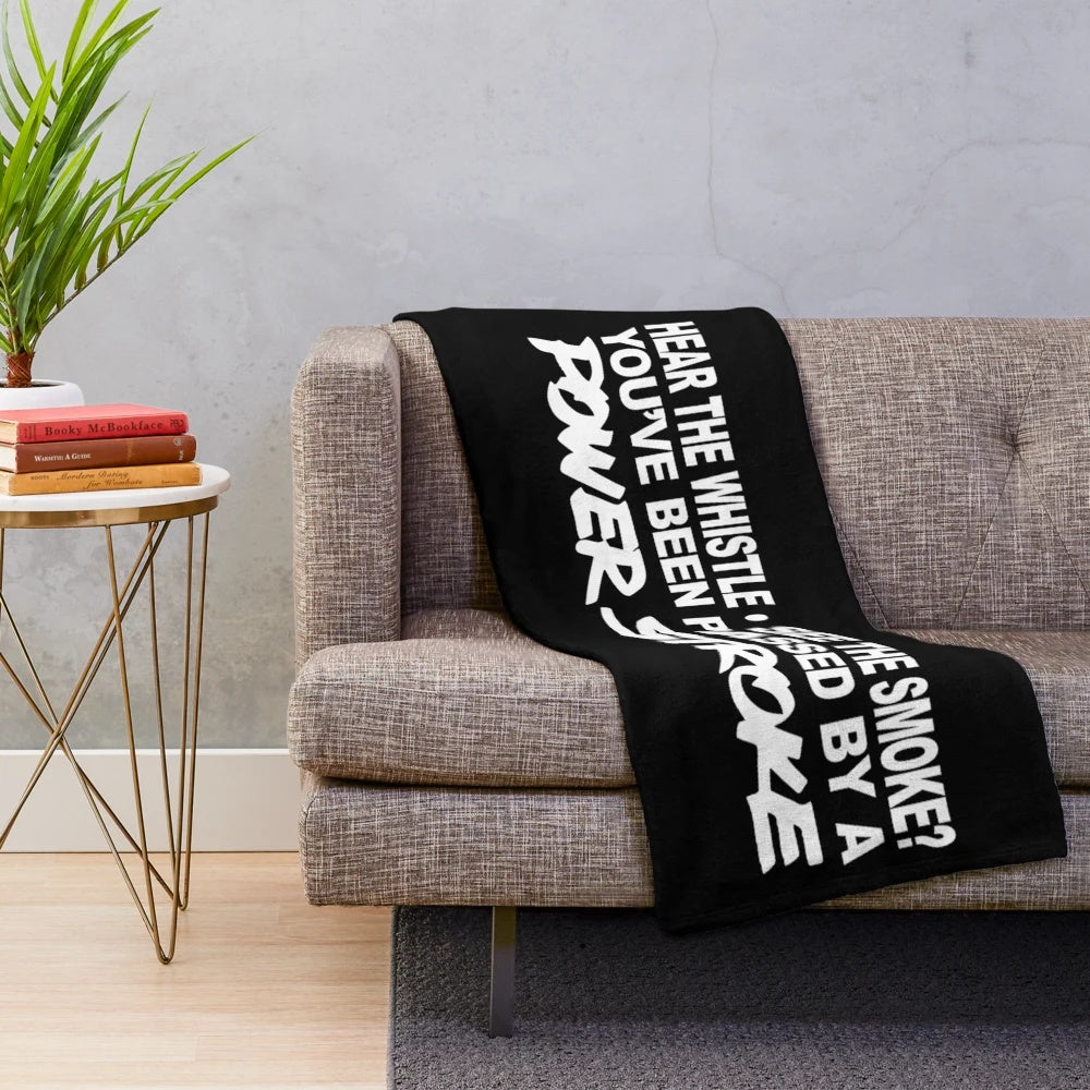Powerstroke-inspired plush blanket for Ford International truck enthusiasts