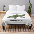 Cozy ankylosaurus plush blanket for dinosaur fans