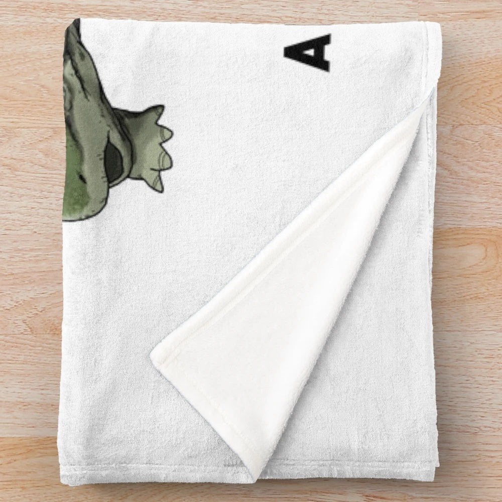 Cozy ankylosaurus plush blanket for dinosaur fans
