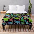 Prehistoric dinosaur jurassic plush baby blanket